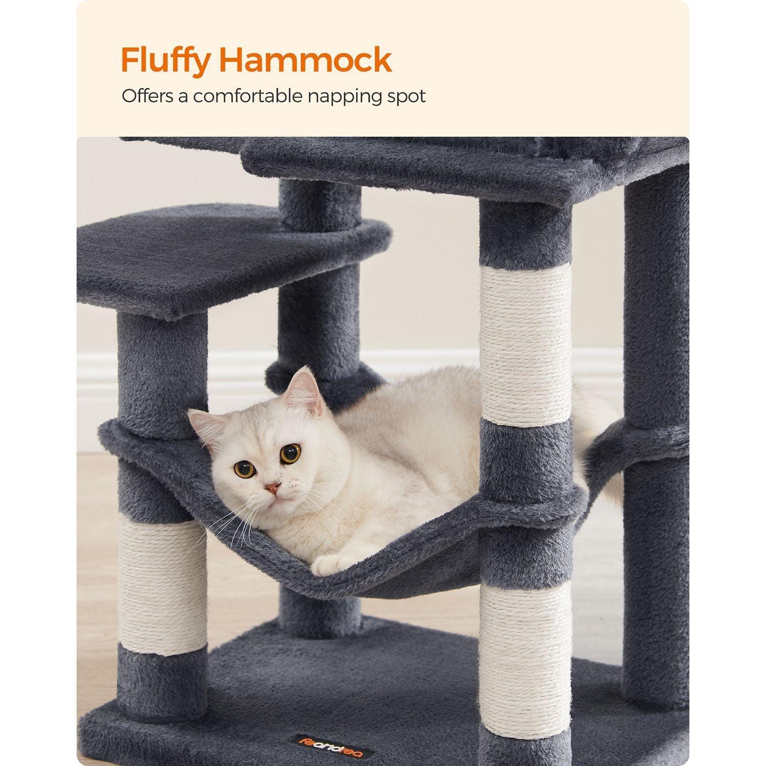 44.1-Inch Cat Tree Smoky Gray FredCo