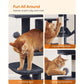 44.1-Inch Cat Tree Smoky Gray FredCo