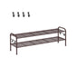 44.9" Wide 2-Tier Metal Shoe Rack Chestnut Brown FredCo