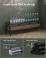 44.9" Wide 2-Tier Metal Shoe Rack with 4 Hooks Ink Black FredCo