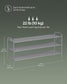 44.9" Wide 3-Tier Fabric Shoe Rack with 4 Hooks Dove Gray FredCo