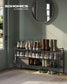 44.9" Wide 3-Tier Metal Shoe Rack Chestnut Brown FredCo