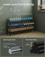44.9" Wide 3-Tier Metal Shoe Rack with 4 Hooks Ink Black FredCo