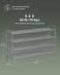 44.9" Wide 4-Tier Fabric Shoe Rack with 4 Hooks Dove Gray FredCo