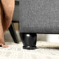 46.5‘’ Dark Gray Ottoman FredCo