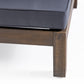Outdoor Club Chair, Acacia Wood Patio Chair with Fabric Cushion for Backyard, Poolside, Garden or Porch, Grey FredCo