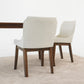 Ellis Mid-Century Modern Dining Chair Set of 2 with Full-Back Support in Beige Linen FredCo