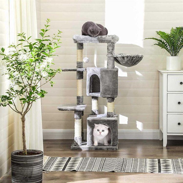 47.2 Inches Cat Tree Light Gray FredCo