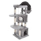 47.2 Inches Cat Tree Light Gray FredCo