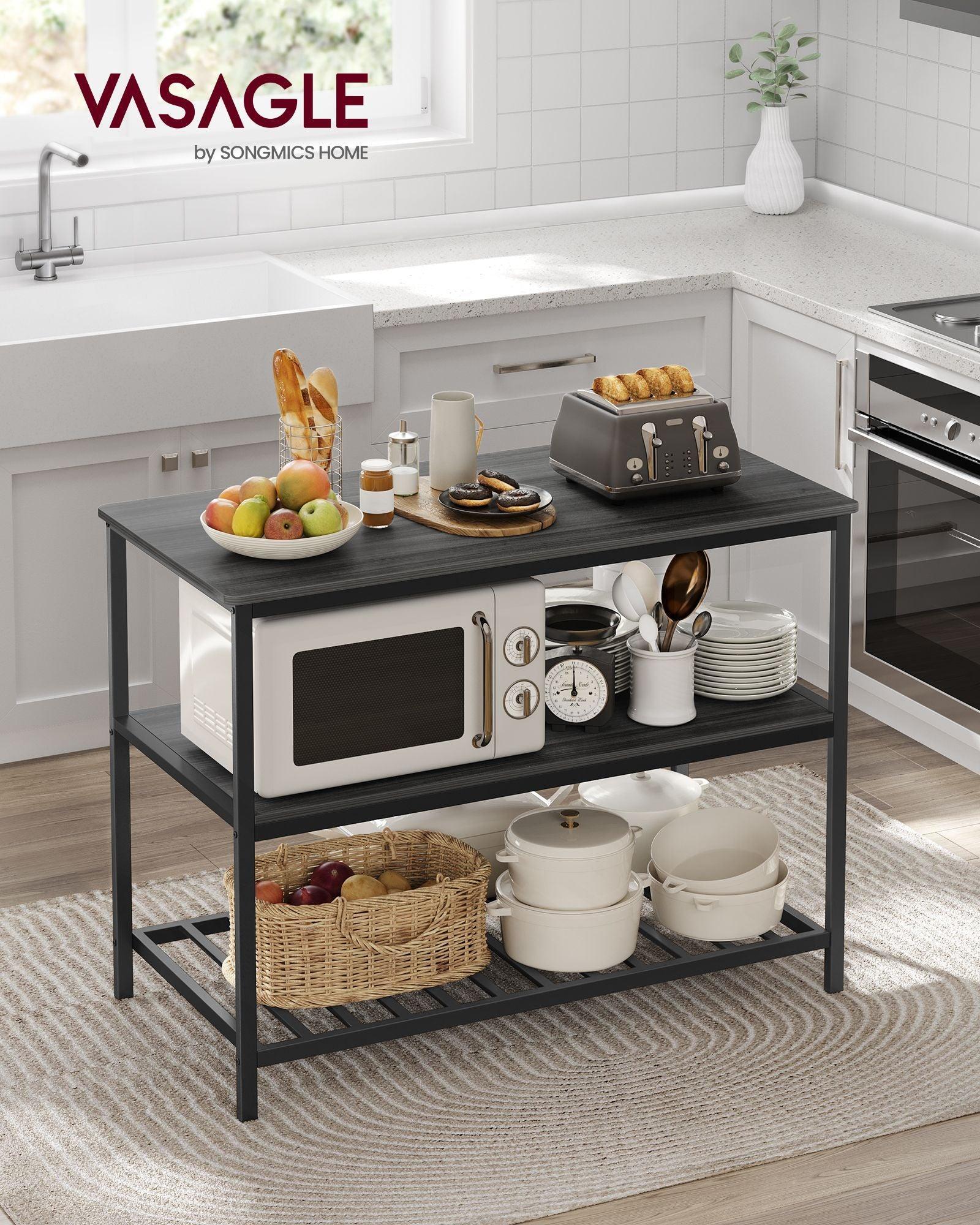 47.2 Inches Kitchen Shelf with Large Worktop FredCo
