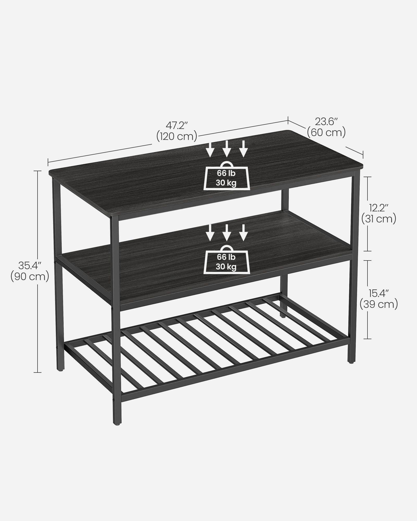 47.2 Inches Kitchen Shelf with Large Worktop FredCo