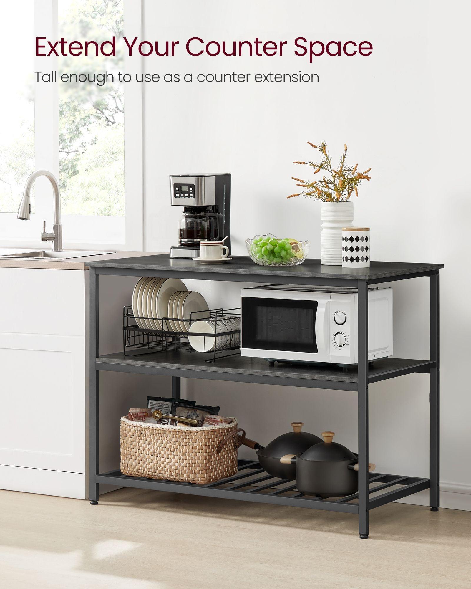 47.2 Inches Kitchen Shelf with Large Worktop FredCo