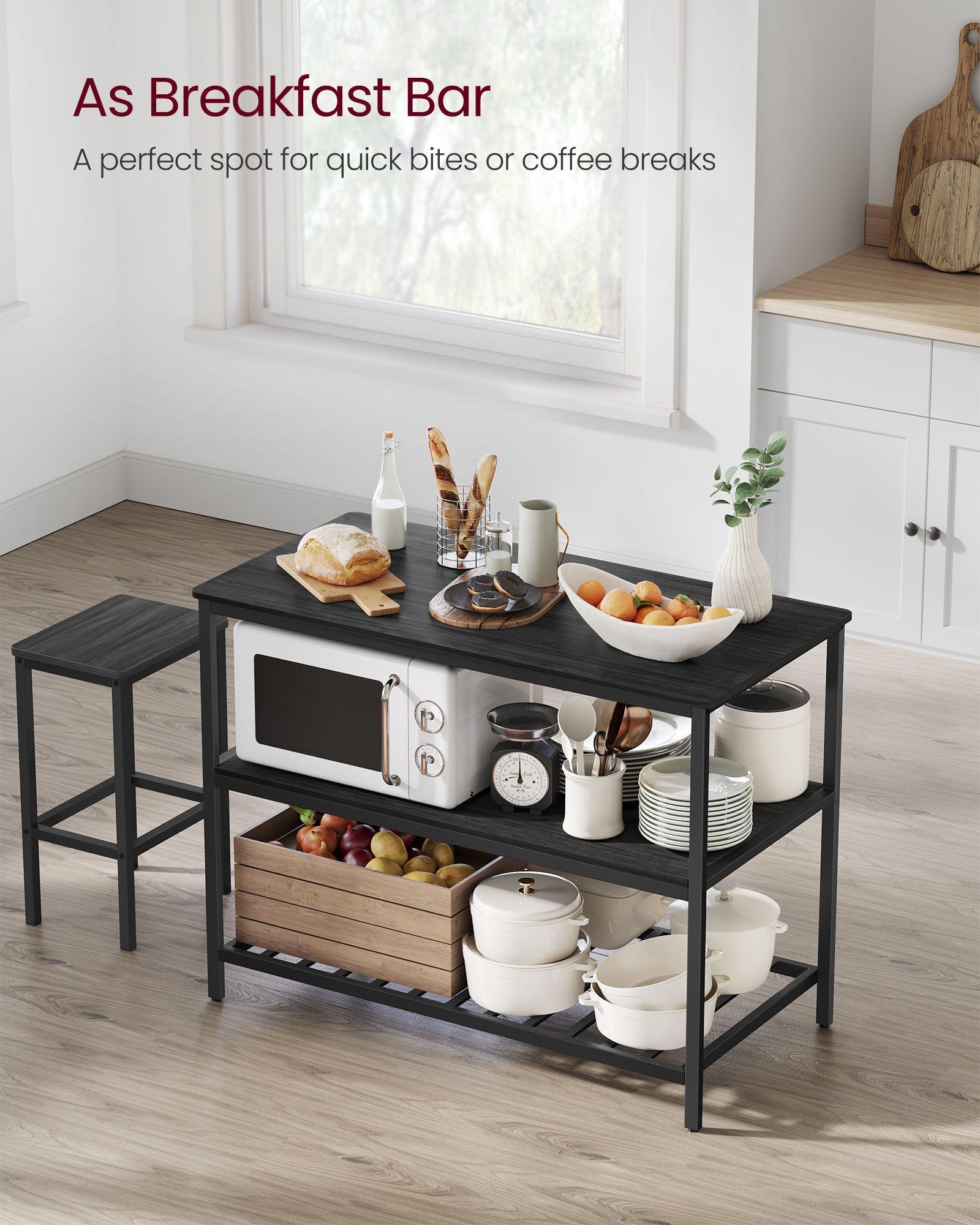 47.2 Inches Kitchen Shelf with Large Worktop FredCo