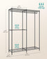 47.2" Wide Clothing Rack with Adjustable Shelves and Hanging Rails Ink Black FredCo