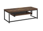 47" Bob Weathered Oak & Black Metal Finish TV Stand FredCo