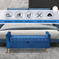 48'' Storage Ottoman Bench, Blue Bench with Storage FredCo