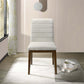 Ines Modern White Boucle Dining Chair (Set of 2) with Solid Wood Base and Foam Padding 35.8'H x 18.9'W x 24'D FredCo