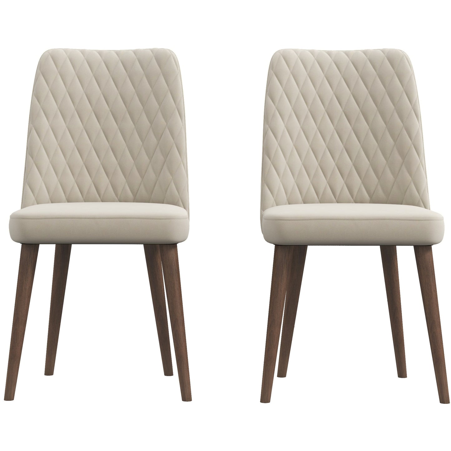 Premium Katie Mid-Century Modern Velvet Dining Chair Set - Elegant Design, Durable Velvet, Solid Wood Frame for Home Kitchen FredCo