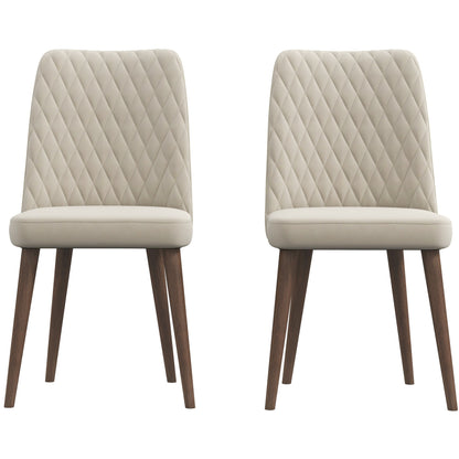 Premium Katie Mid-Century Modern Velvet Dining Chair Set - Elegant Design, Durable Velvet, Solid Wood Frame for Home Kitchen FredCo