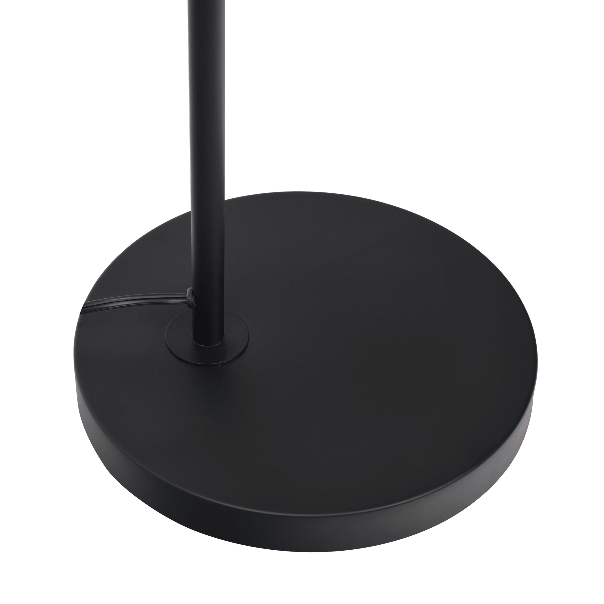 Black metal lamp base with cord, modern furniture accessory from FredCo International