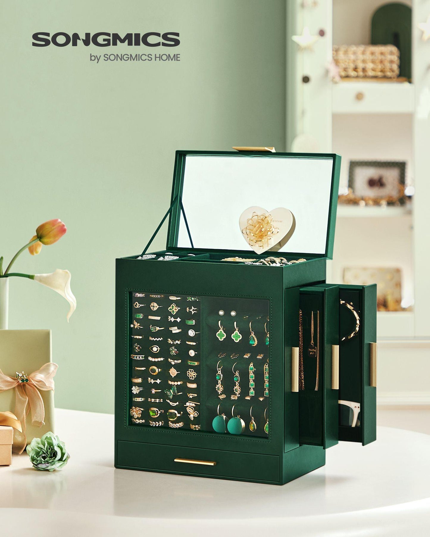 5-Layer Jewelry Box Forest Green FredCo
