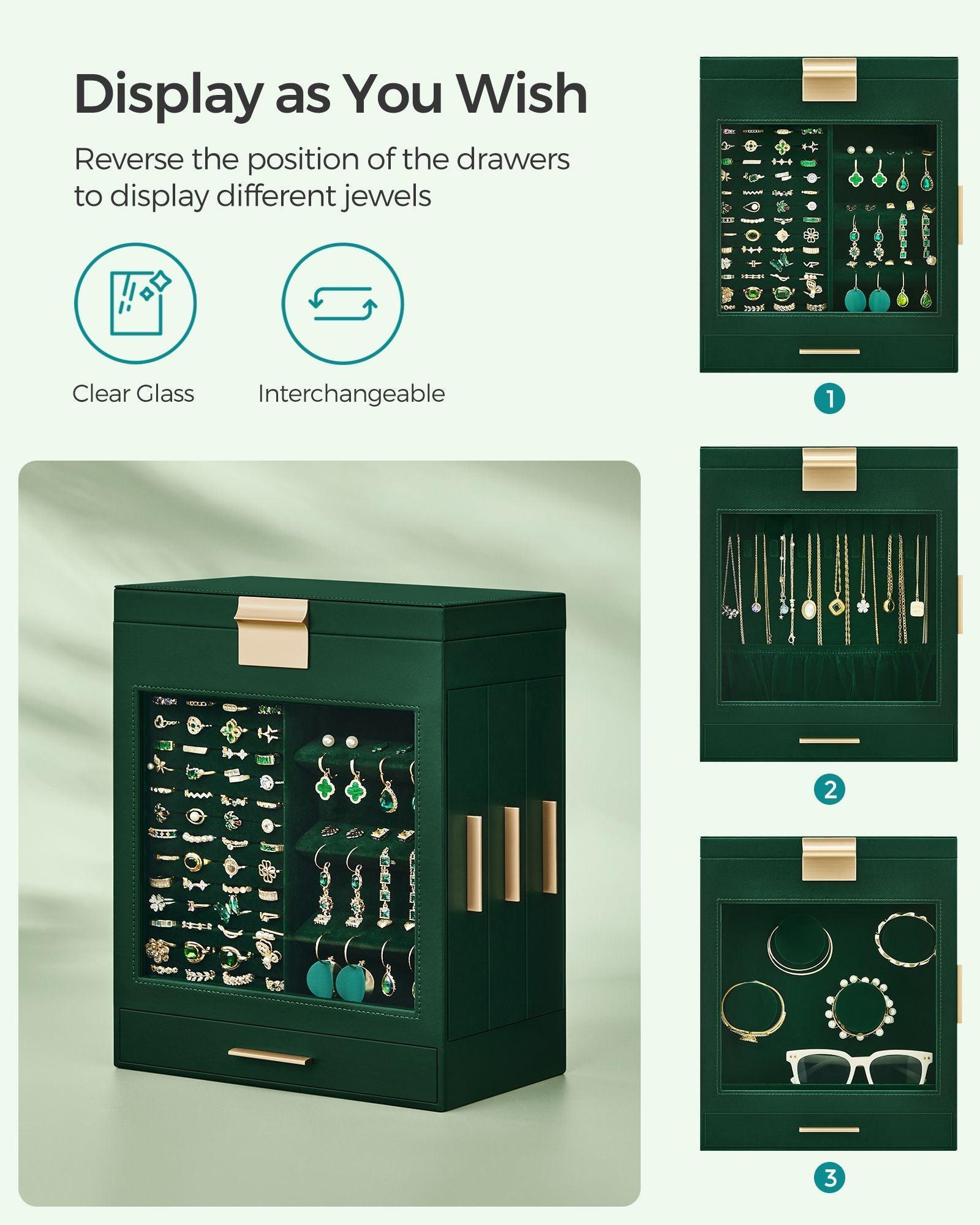 5-Layer Jewelry Box Forest Green FredCo