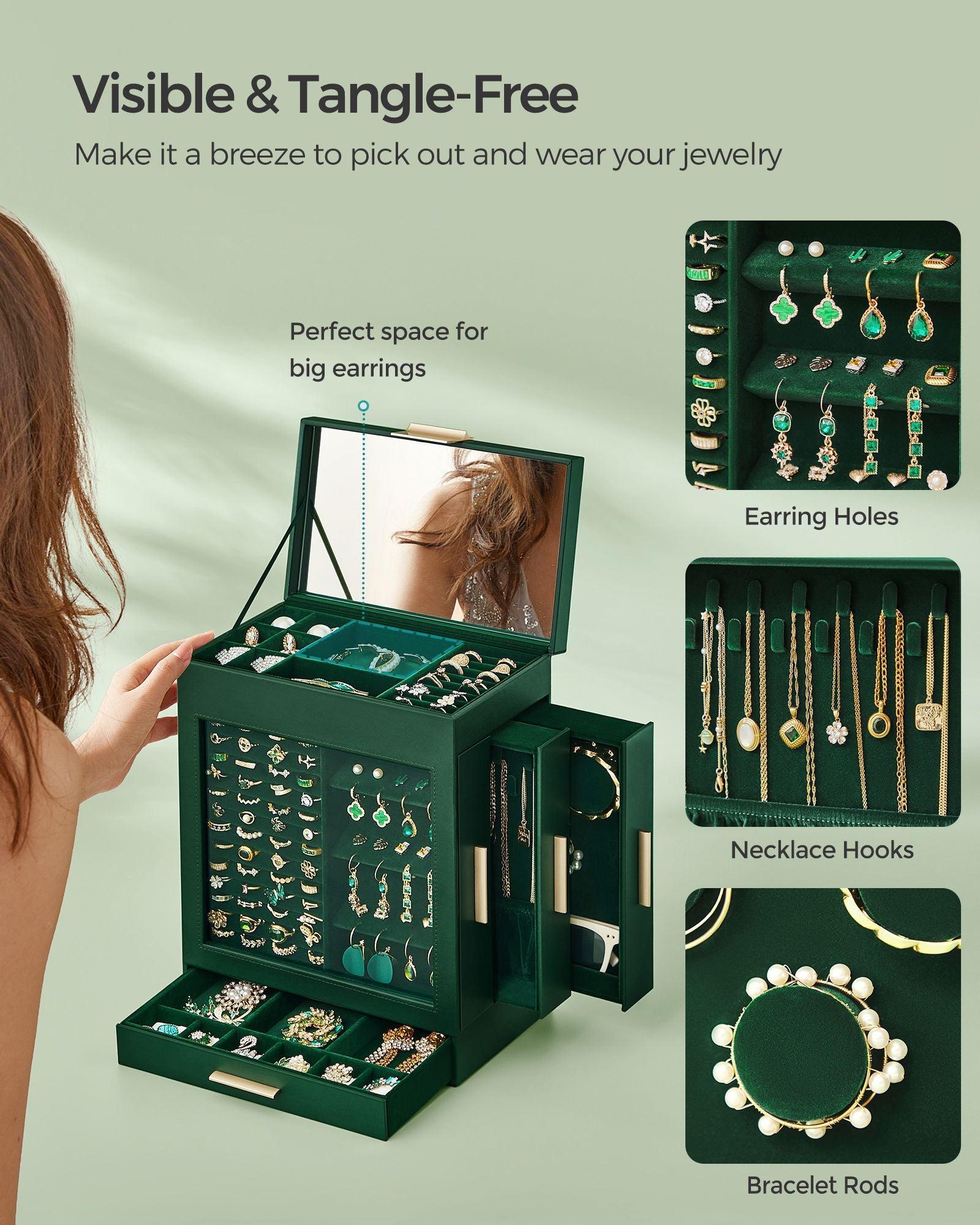 5-Layer Jewelry Box Forest Green FredCo