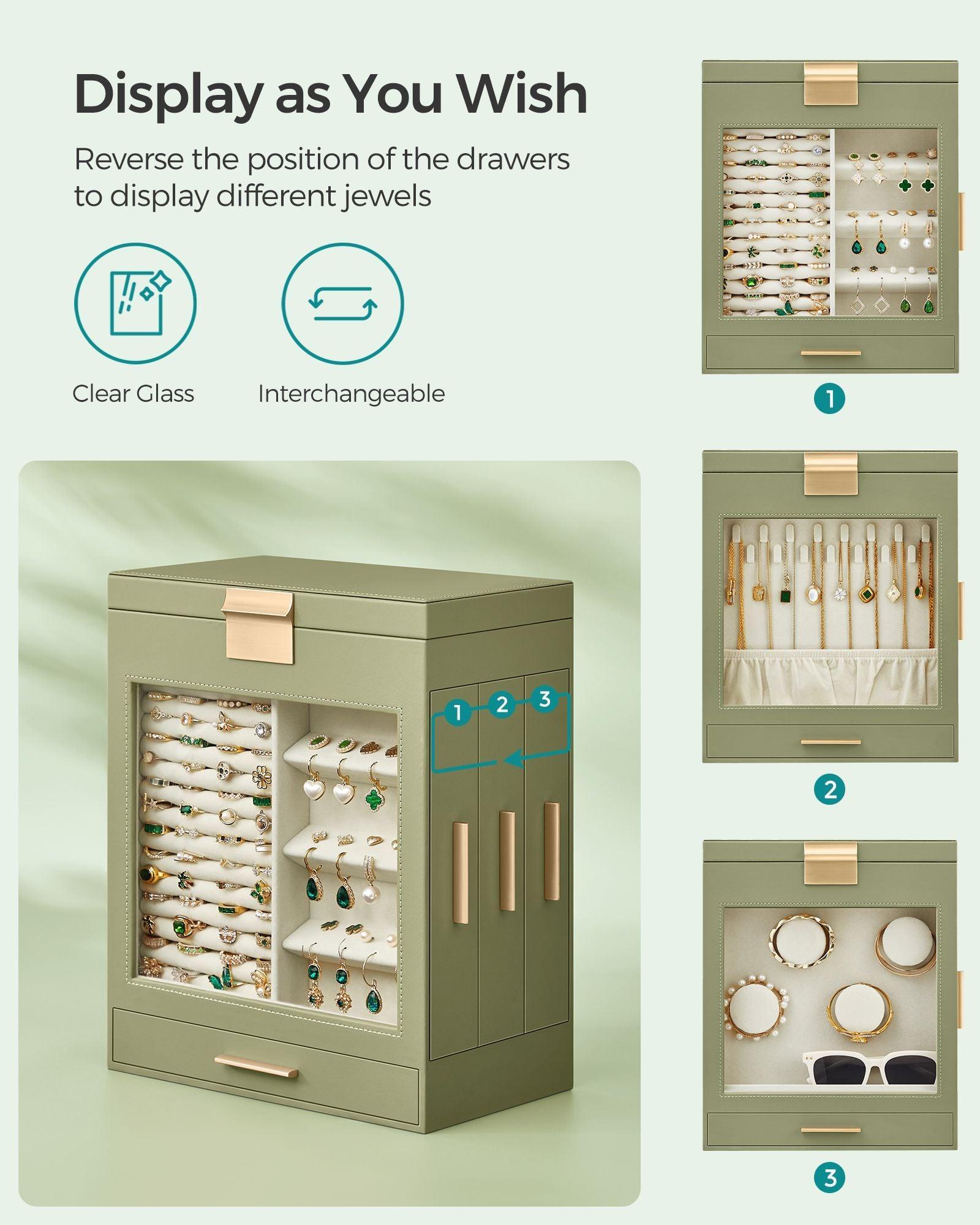 5-Layer Jewelry Box Laurel Green FredCo