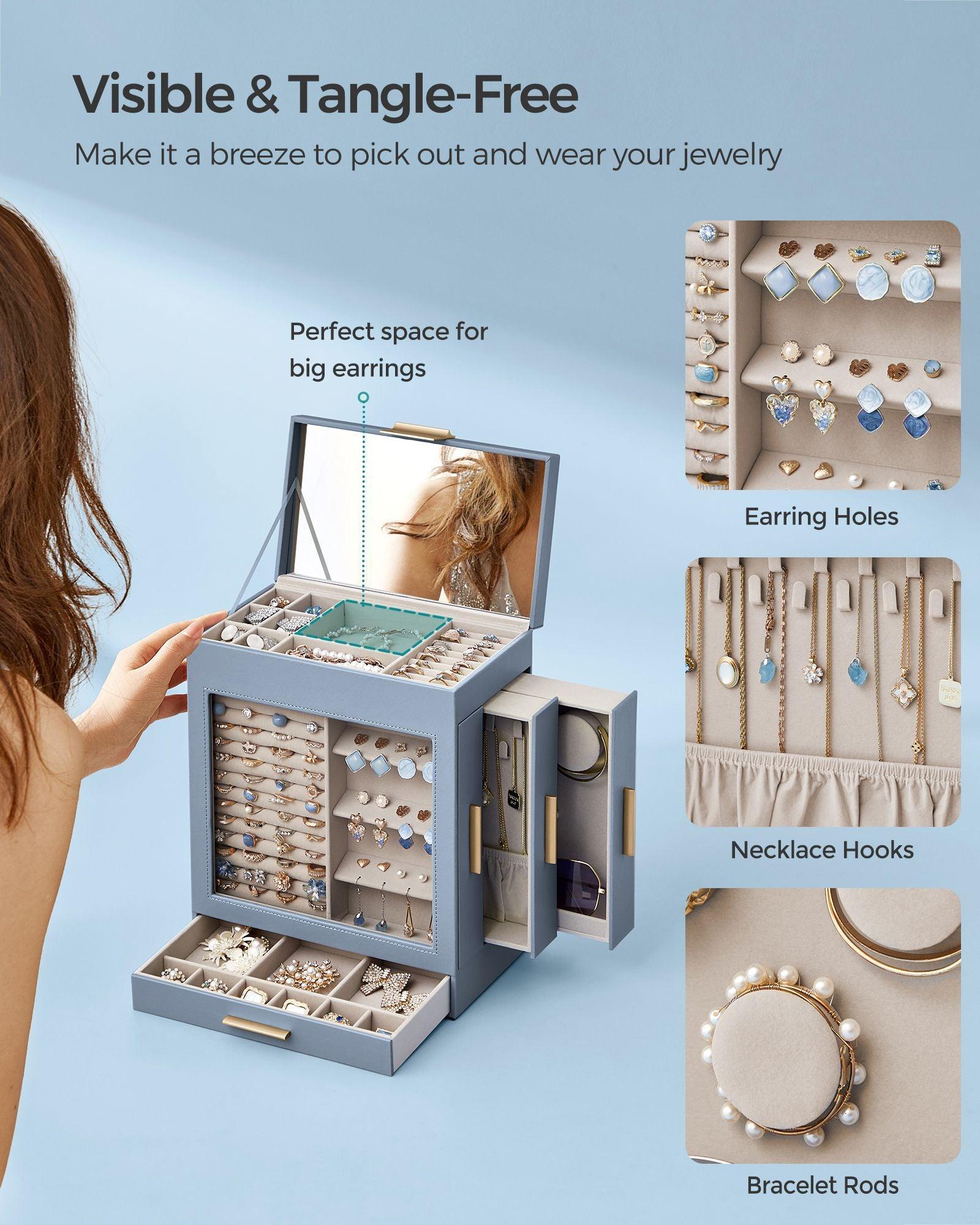 5-Layer Jewelry Box Smoky Blue FredCo