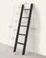 5-Tier Blanket Ladder Shelf Ebony Black FredCo