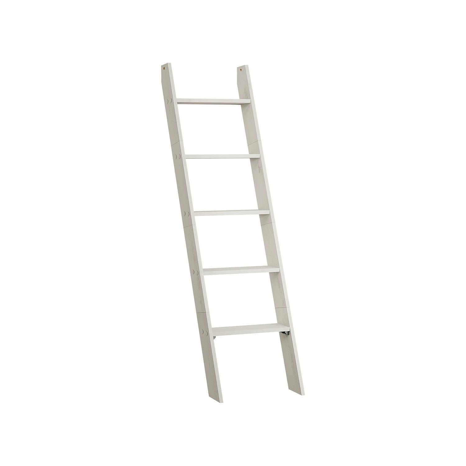 5-Tier Blanket Ladder Shelf Vintage White FredCo