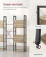 5-Tier Bookcase with 14 Shelves Oak with Blue Grains and Black FredCo