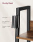 5-Tier Bookshelf Rustic Brown and Ink Black FredCo