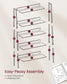 5-Tier Bookshelf Rustic Brown and Ink Black FredCo