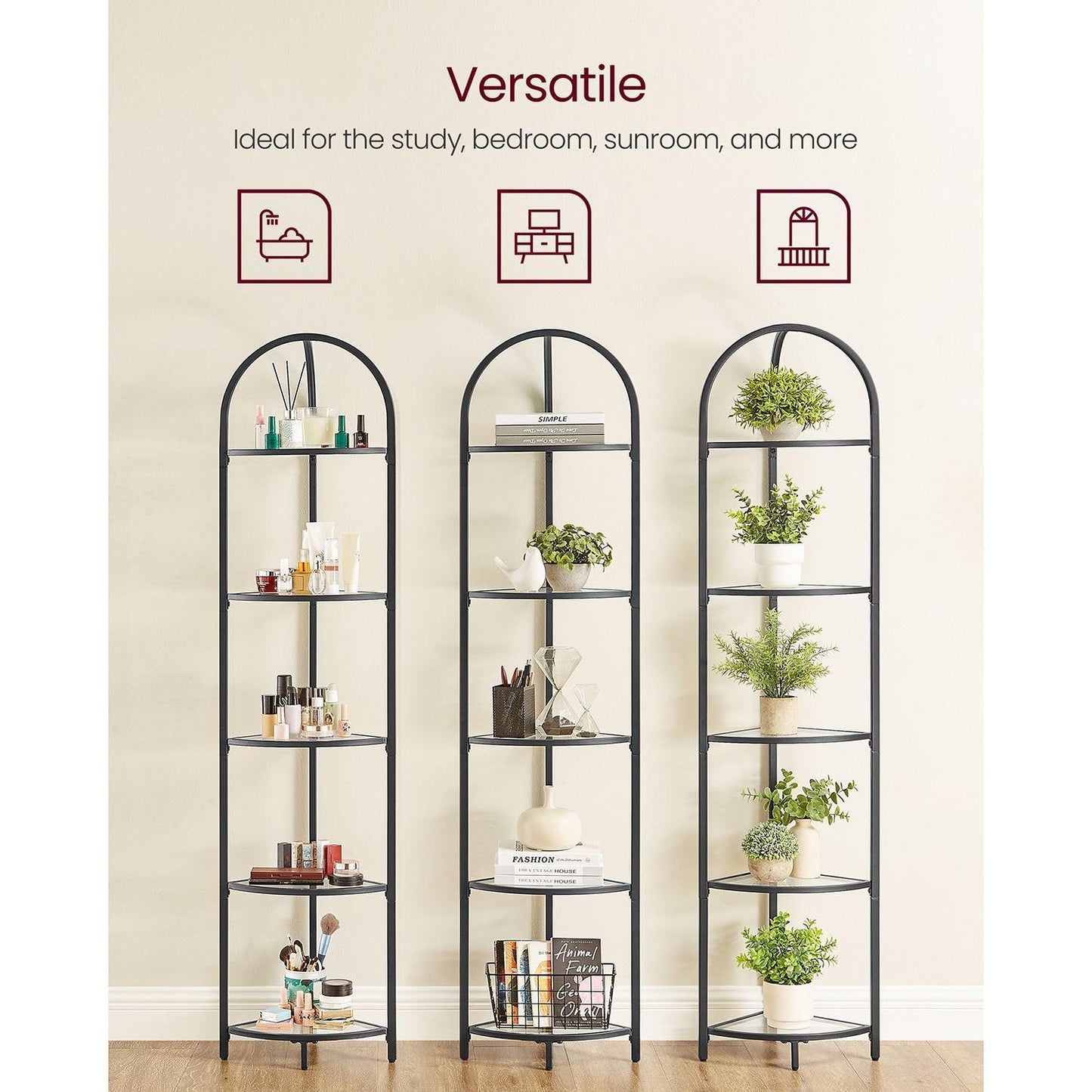 5-Tier Corner Bookshelf FredCo