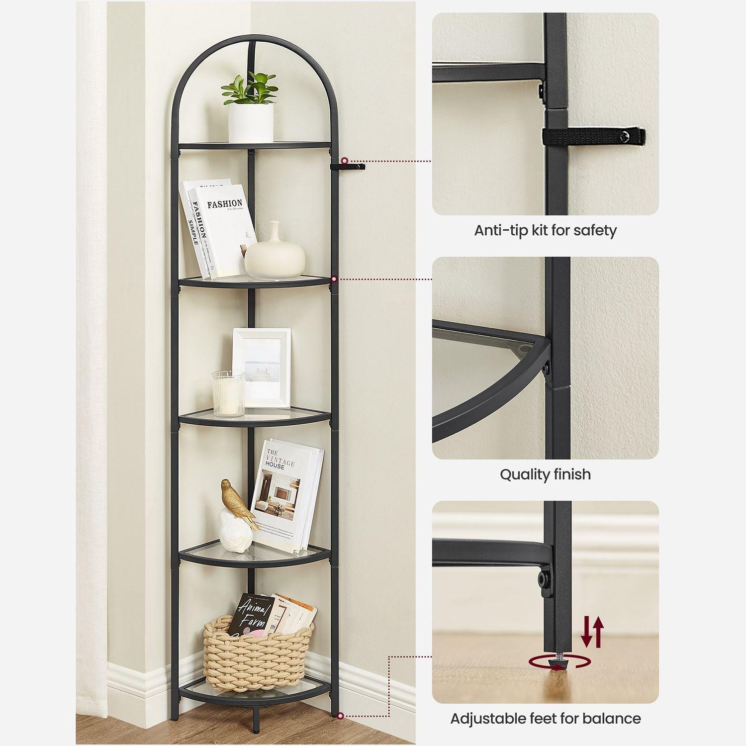 5-Tier Corner Bookshelf FredCo