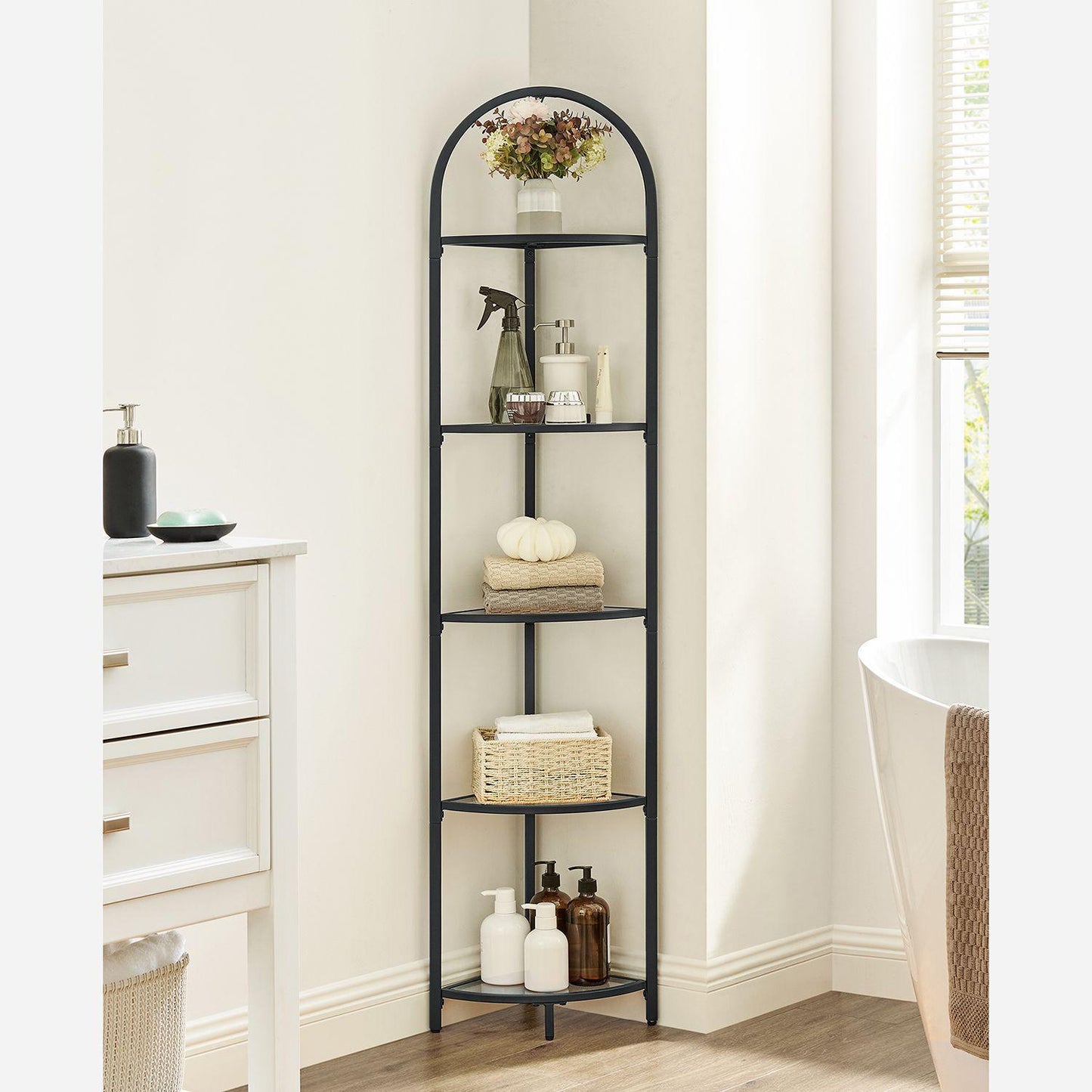 5-Tier Corner Bookshelf FredCo