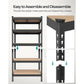 5-Tier Garage Storage Shelves Set Black FredCo
