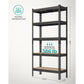 5-Tier Garage Storage Shelves Set Black FredCo