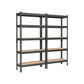 5-Tier Garage Storage Shelves Set Black FredCo