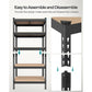 5-Tier Garage Storage Shelves Set Black FredCo