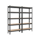 5-Tier Garage Storage Shelves Set Black FredCo