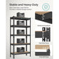 5-Tier Garage Storage Shelves Set Black FredCo