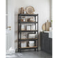 5-Tier Garage Storage Shelves Set Black FredCo