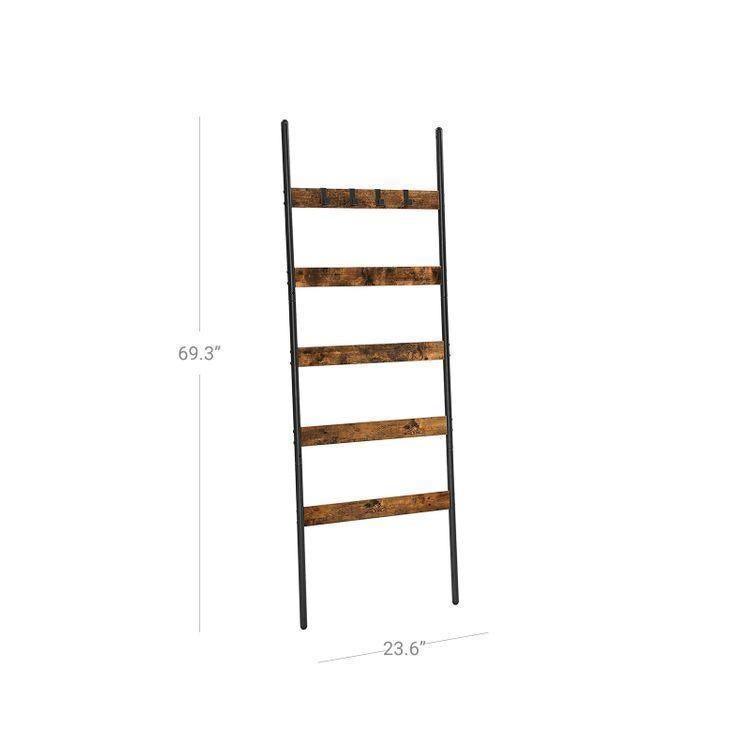5-Tier Ladder Shelf with Hooks FredCo