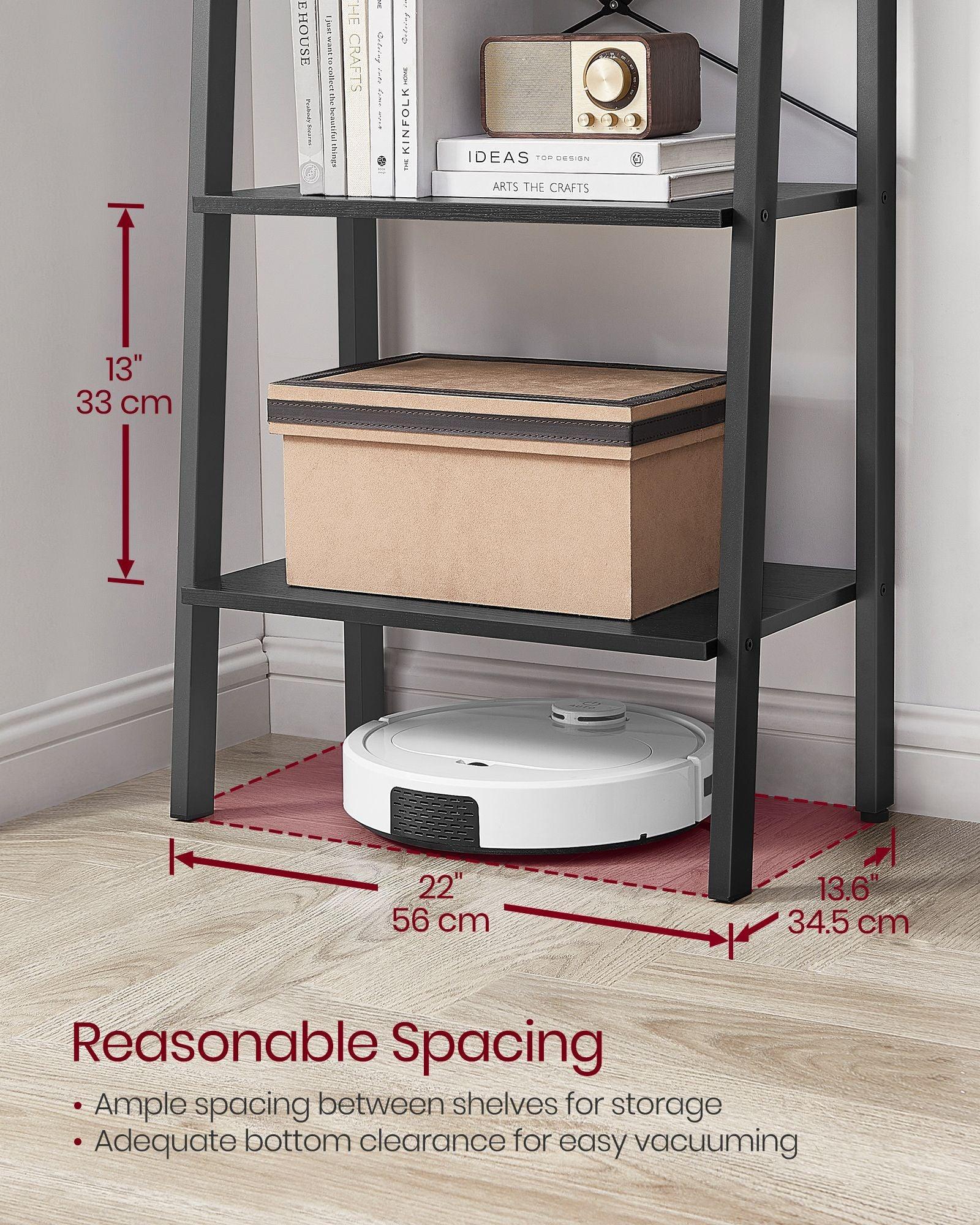 5-Tier Ladder Shelf with Steel Frame FredCo