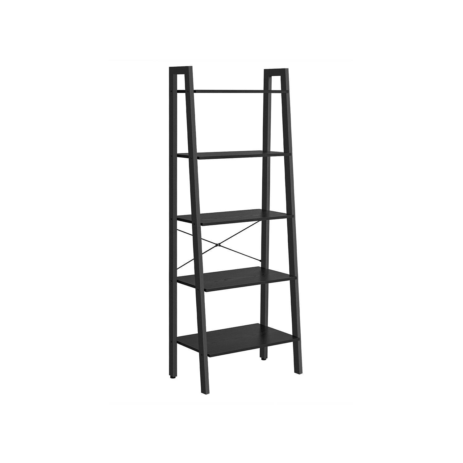 5-Tier Ladder Shelf with Steel Frame FredCo