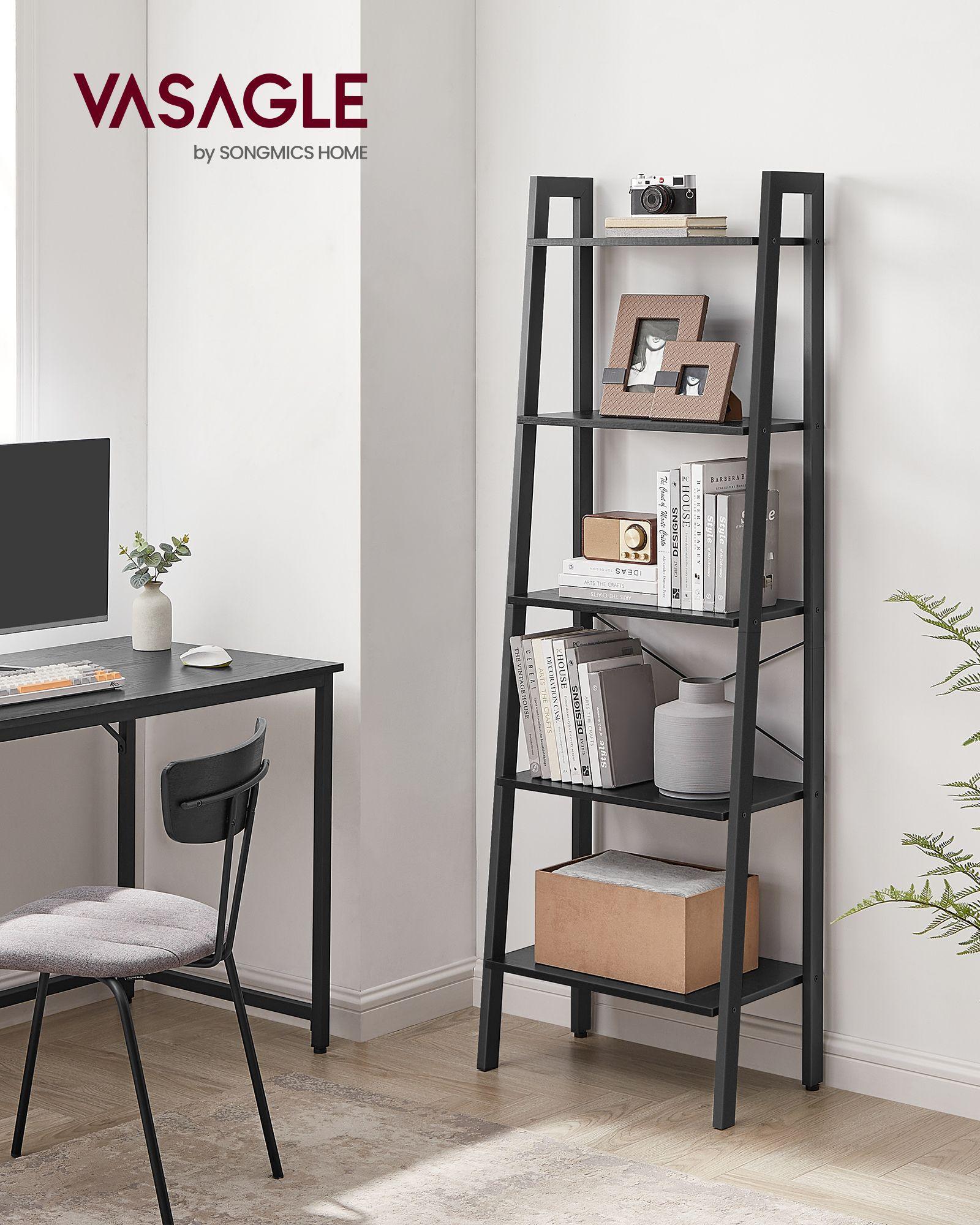 5-Tier Ladder Shelf with Steel Frame FredCo
