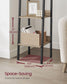 5-Tier Narrow Book Shelf Camel Brown and Black FredCo