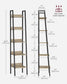 5-Tier Narrow Book Shelf Camel Brown and Black FredCo